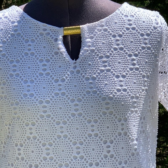 🔴 Bright White Crochet spring /summer dress. - Picture 4 of 8